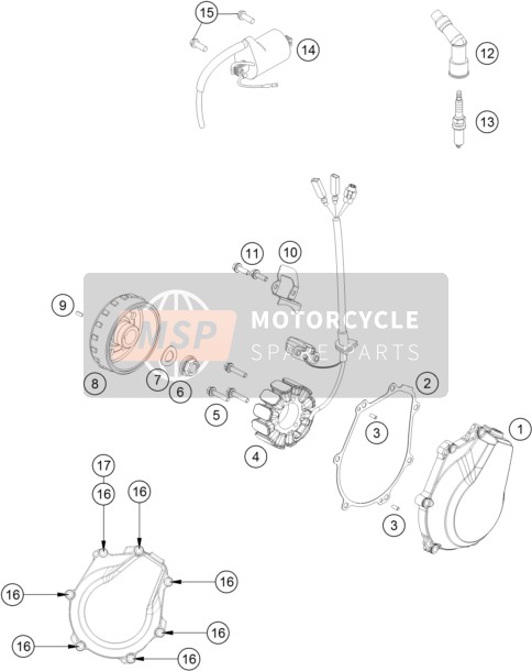 Husqvarna FX 450, United States 2017 Ignition System for a 2017 Husqvarna FX 450, United States