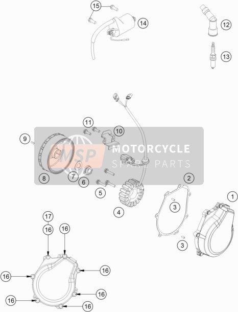 Husqvarna FE 450, Australia 2017 Sistema de encendido para un 2017 Husqvarna FE 450, Australia