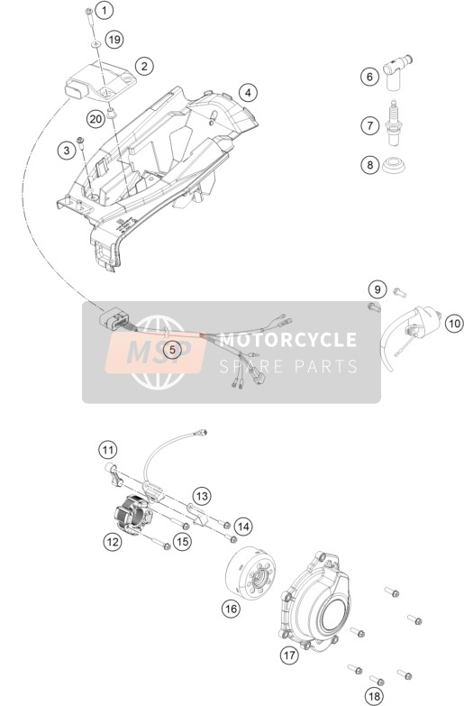 Husqvarna TC 125 2018 Sistema di accensione per un 2018 Husqvarna TC 125