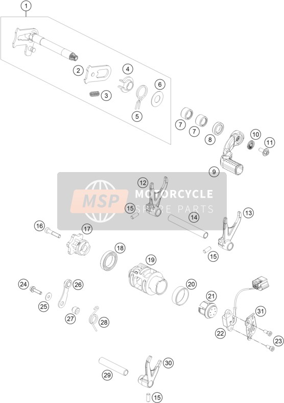 Husqvarna FC 250 2018 Shifting Mechanism for a 2018 Husqvarna FC 250