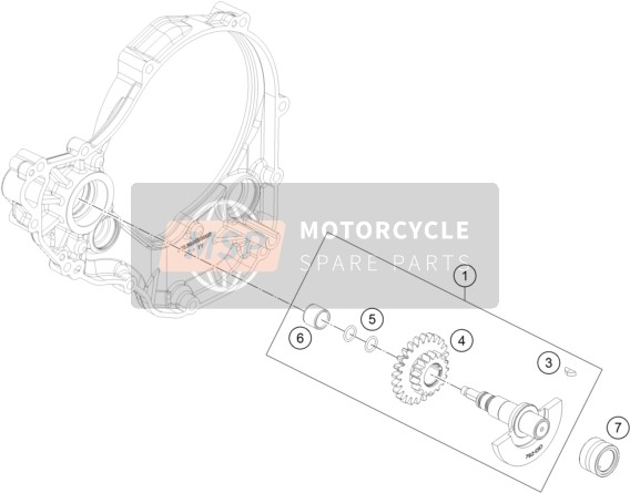 Husqvarna FE 350, Europe 2018 Balancer Shaft for a 2018 Husqvarna FE 350, Europe