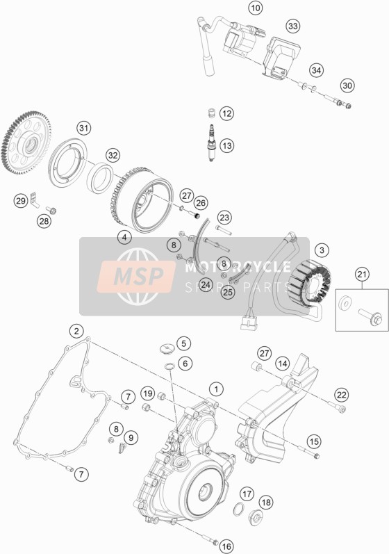 Husqvarna SVARTPILEN 401, Europe 2018 ZÜNDANLAGE für ein 2018 Husqvarna SVARTPILEN 401, Europe