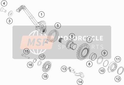 Husqvarna TE 300, United States 2018 Démarreur au pied pour un 2018 Husqvarna TE 300, United States