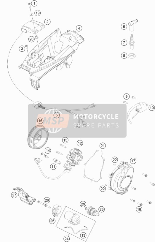 Husqvarna TE 150, United States 2019 Ignition System for a 2019 Husqvarna TE 150, United States