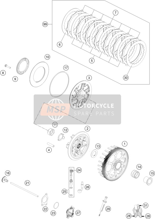 Husqvarna FX 350 2019 Clutch for a 2019 Husqvarna FX 350