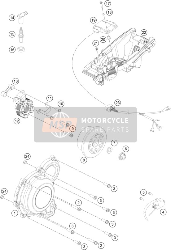 Husqvarna TC 250 2019 Ontbrandingssysteem voor een 2019 Husqvarna TC 250