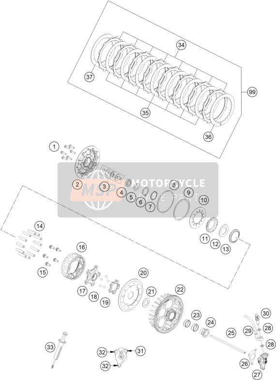 Husqvarna FS 450 2019 Frizione per un 2019 Husqvarna FS 450