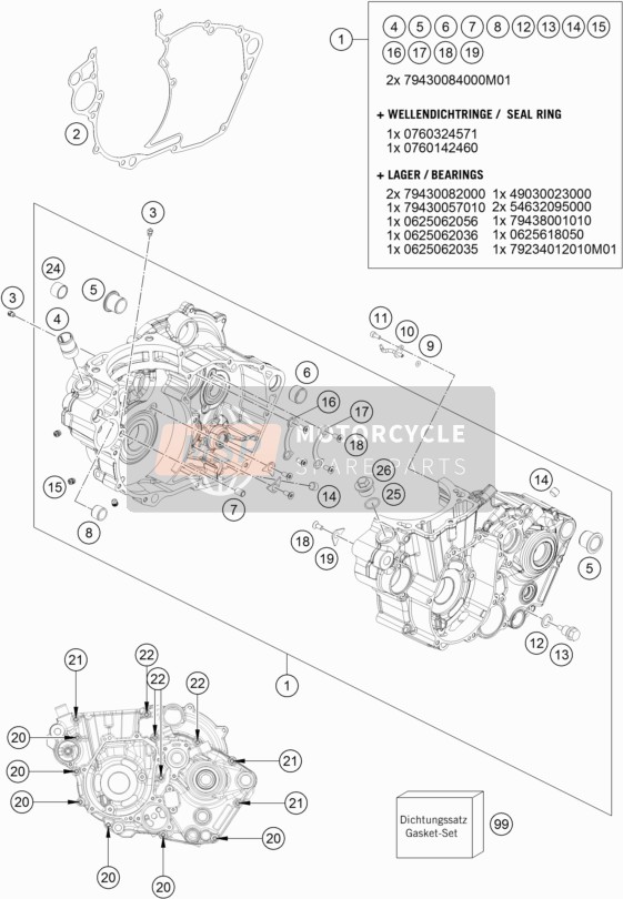 Husqvarna FR 450 Rally, Europe 2019 MOTORGEHÄUSE für ein 2019 Husqvarna FR 450 Rally, Europe