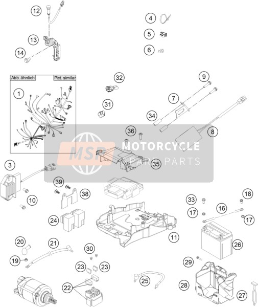 Husqvarna FC 350 HQV, Europe 2014 Wiring Harness for a 2014 Husqvarna FC 350 HQV, Europe