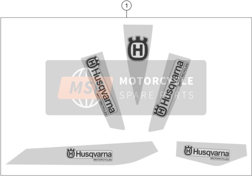 Husqvarna TC 85 19/16, Europe 2015 Decal for a 2015 Husqvarna TC 85 19/16, Europe