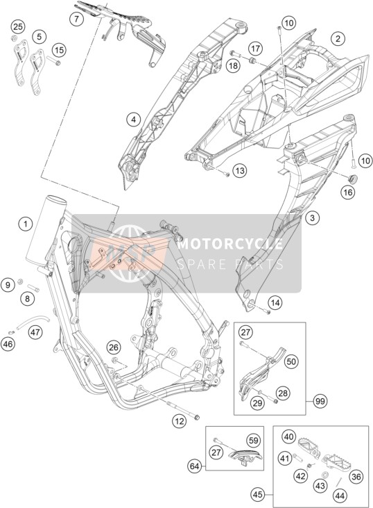 Husqvarna TC 125, Europe 2015 Frame for a 2015 Husqvarna TC 125, Europe