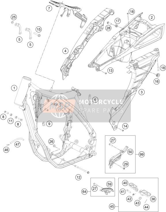 Husqvarna FC 250, Europe 2015 Cuadro para un 2015 Husqvarna FC 250, Europe