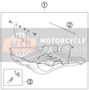 Husqvarna TE 125, Europe 2015 Motorbescherming voor een 2015 Husqvarna TE 125, Europe