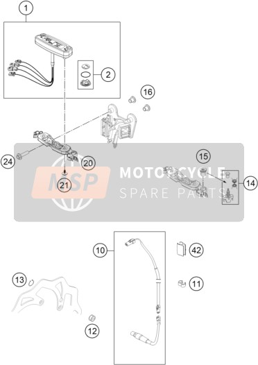 Husqvarna FE 250, United States 2015 Instrumenten / Slotsysteem voor een 2015 Husqvarna FE 250, United States