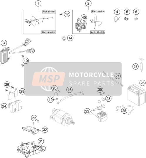 Husqvarna FE 350, United States 2015 Wiring Harness for a 2015 Husqvarna FE 350, United States