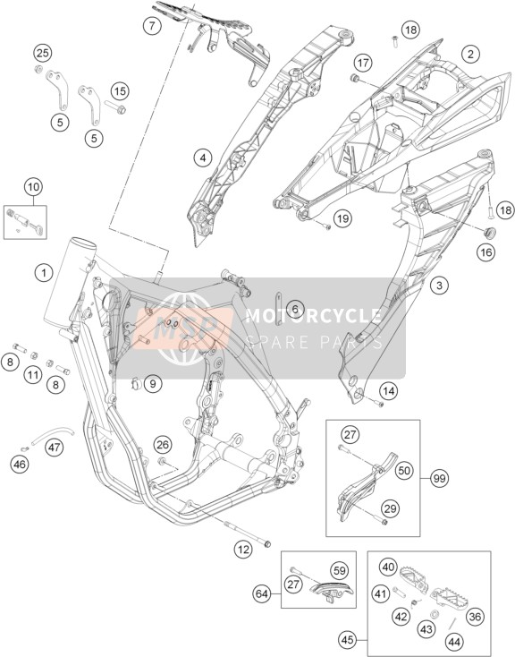 Husqvarna FE 450, Europe 2015 Frame voor een 2015 Husqvarna FE 450, Europe