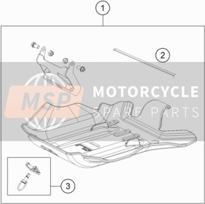 Husqvarna TE 250, Europe 2015 Garde moteur pour un 2015 Husqvarna TE 250, Europe