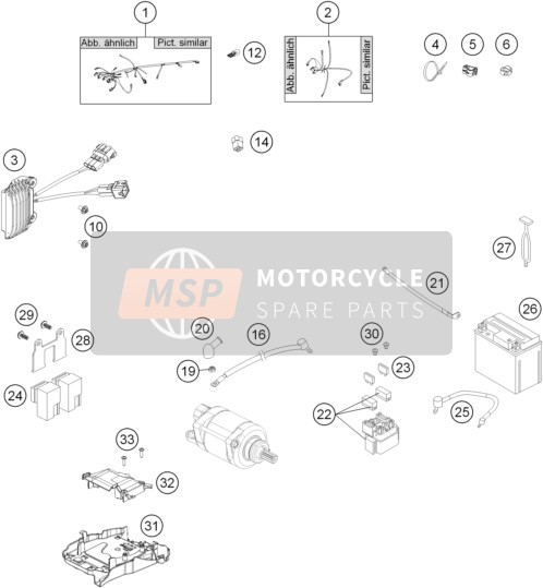 Husqvarna FE 501, United States 2015 Wiring Harness for a 2015 Husqvarna FE 501, United States