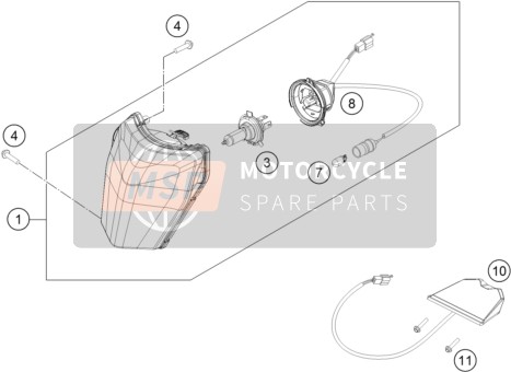 Husqvarna TE 300, United States 2015 Lighting System for a 2015 Husqvarna TE 300, United States