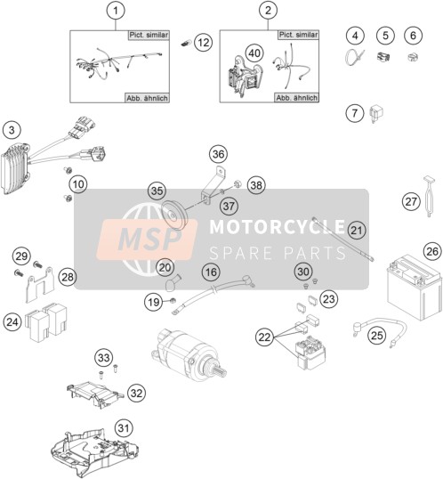 Husqvarna FE 350s, United States 2016 KABELBAUM für ein 2016 Husqvarna FE 350s, United States