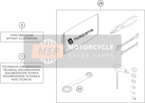 Husqvarna TE 250, Europe 2016 Separate Enclosure for a 2016 Husqvarna TE 250, Europe