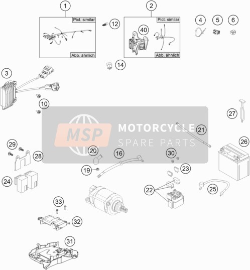 Husqvarna FE 450, United States 2016 Wiring Harness for a 2016 Husqvarna FE 450, United States