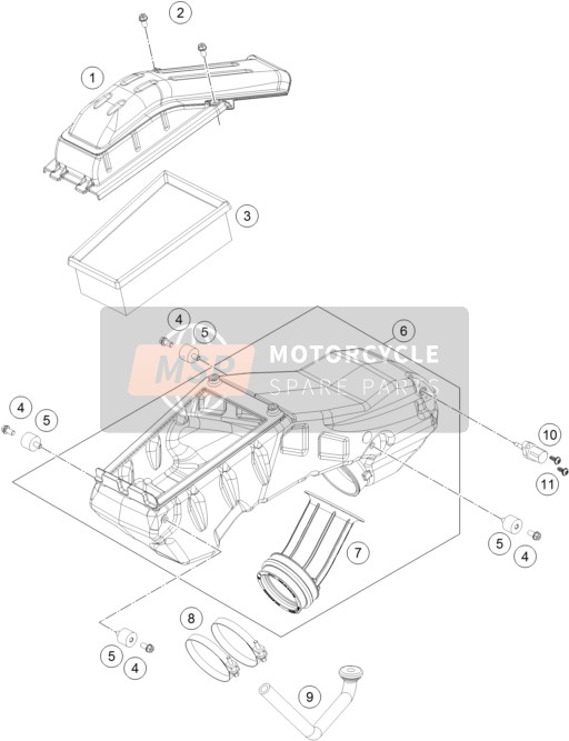 Husqvarna 701 ENDURO, United States 2016 Filtro dell'aria per un 2016 Husqvarna 701 ENDURO, United States