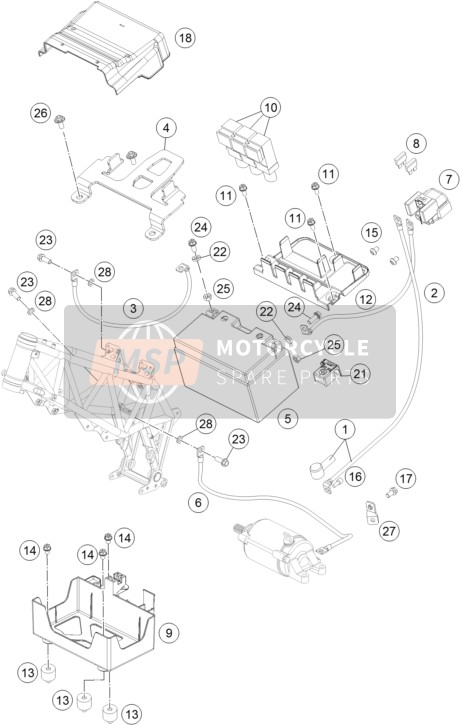 Husqvarna 701 ENDURO, United States 2016 Batería para un 2016 Husqvarna 701 ENDURO, United States