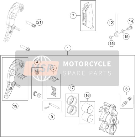 Husqvarna 701 ENDURO, United States 2016 Front Brake Caliper for a 2016 Husqvarna 701 ENDURO, United States