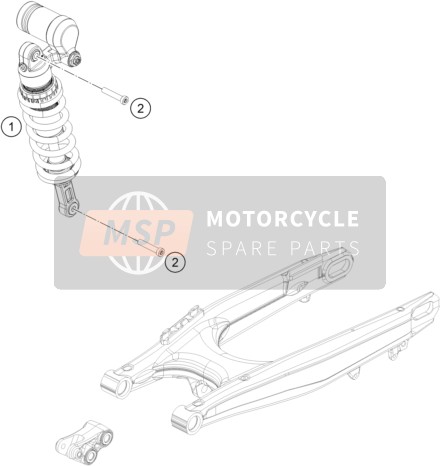 Husqvarna 701 ENDURO, United States 2016 Shock Absorber for a 2016 Husqvarna 701 ENDURO, United States