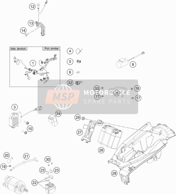 Husqvarna FC 250, Europe 2017 Wiring Harness for a 2017 Husqvarna FC 250, Europe