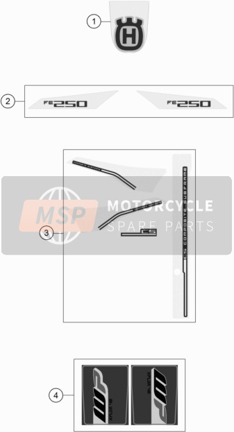 26508092300, Decal Kit ''Fe 250''     17, Husqvarna, 0