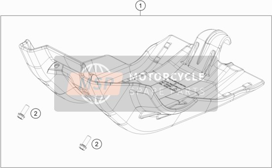 Husqvarna FE 250, Europe 2017 Guardia del motor para un 2017 Husqvarna FE 250, Europe