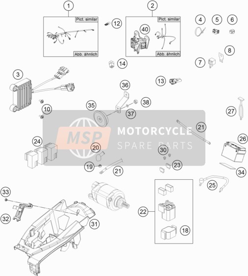 Husqvarna FE 250, Europe 2017 Wiring Harness for a 2017 Husqvarna FE 250, Europe