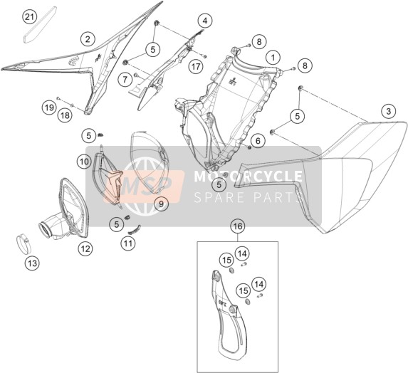 Husqvarna FE 250, United States 2017 Luftfilter für ein 2017 Husqvarna FE 250, United States