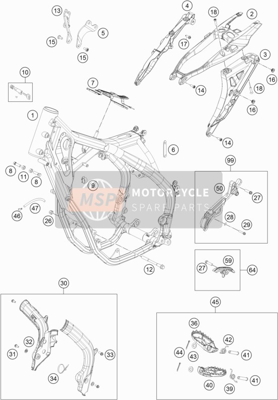 Husqvarna FE 250, United States 2017 Cuadro para un 2017 Husqvarna FE 250, United States