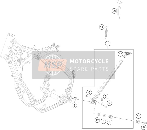 Husqvarna FE 250, United States 2017 Side / Centre Stand for a 2017 Husqvarna FE 250, United States