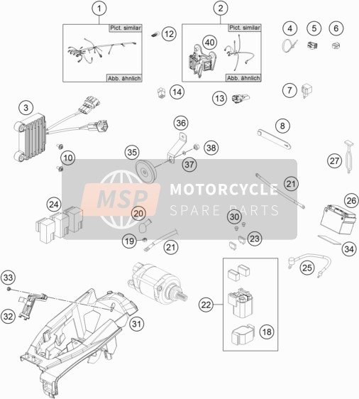 Husqvarna FE 250, United States 2017 Wiring Harness for a 2017 Husqvarna FE 250, United States