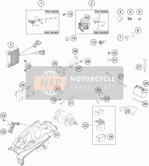 Husqvarna FE 450, Australia 2017 Cablaggio elettrico per un 2017 Husqvarna FE 450, Australia