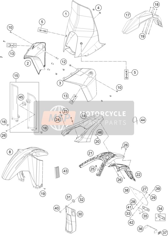 7640801300028A, Rear Part White, Husqvarna, 0