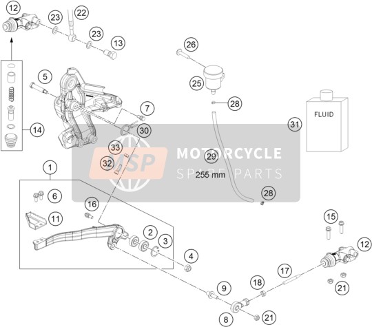 76213070000, Brake Hose Rear, Husqvarna, 1