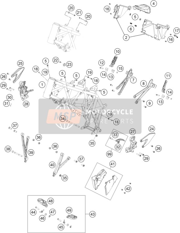 Husqvarna 701 Enduro, Europe 2017 Frame for a 2017 Husqvarna 701 Enduro, Europe