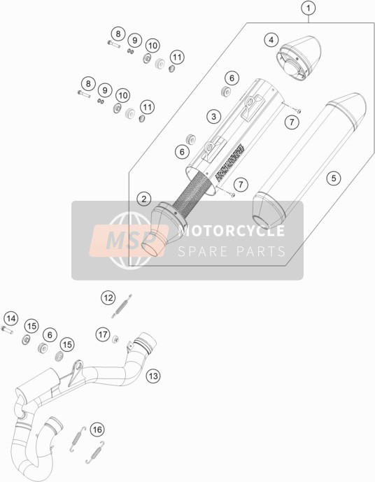 Husqvarna FC 250 2018 Exhaust System for a 2018 Husqvarna FC 250