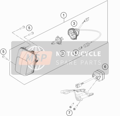 Husqvarna TX 125, Europe 2018 Verlichtingssysteem voor een 2018 Husqvarna TX 125, Europe