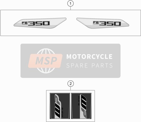 Husqvarna FE 350, Europe 2018 Decalcomania per un 2018 Husqvarna FE 350, Europe