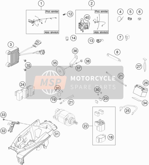 Husqvarna FE 350, United States 2018 Wiring Harness for a 2018 Husqvarna FE 350, United States