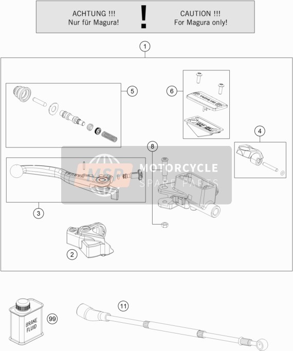 Husqvarna FX 450, United States 2018 Front Brake Control for a 2018 Husqvarna FX 450, United States