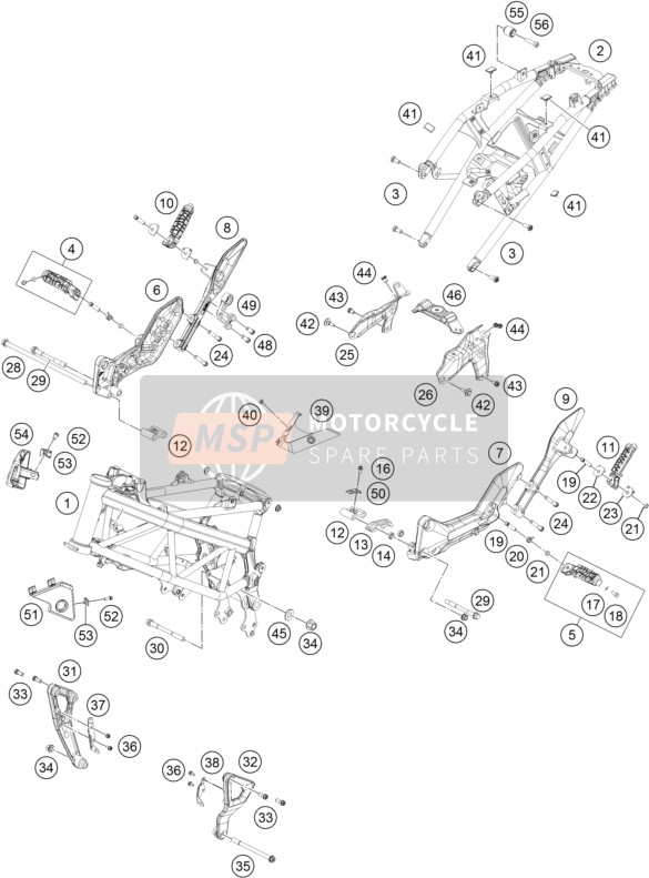 2850304900030S, FUÃŸRASTENTRÃ¤GER Hi/re, Husqvarna, 0