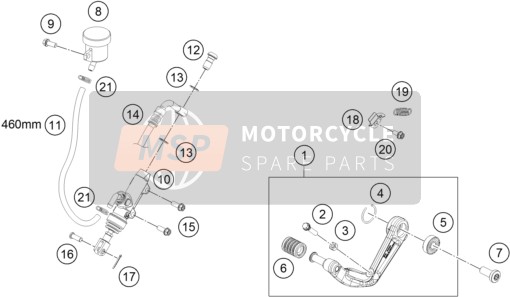 Husqvarna SVARTPILEN 401, Europe 2018 STEUERUNG BREMSE HINTEN für ein 2018 Husqvarna SVARTPILEN 401, Europe