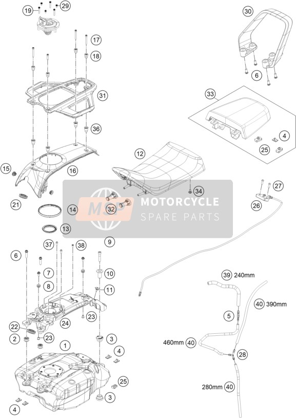 28012010000, Luggage Carrier, Husqvarna, 0